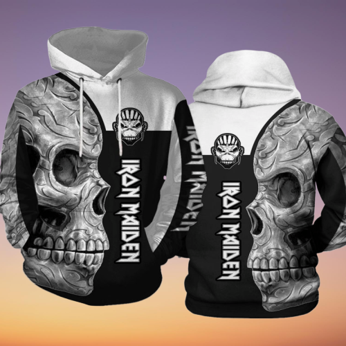 Iron Maiden skull 3D hoodie 5