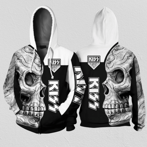 Kiss skull 3d hoodie 3