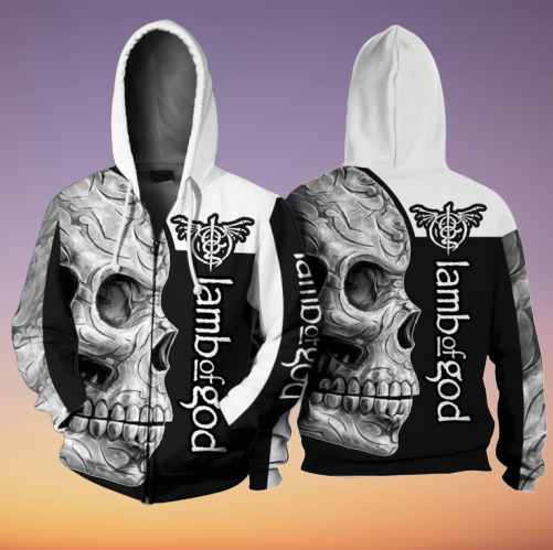 Lamb Of God skull 3d hoodie 3