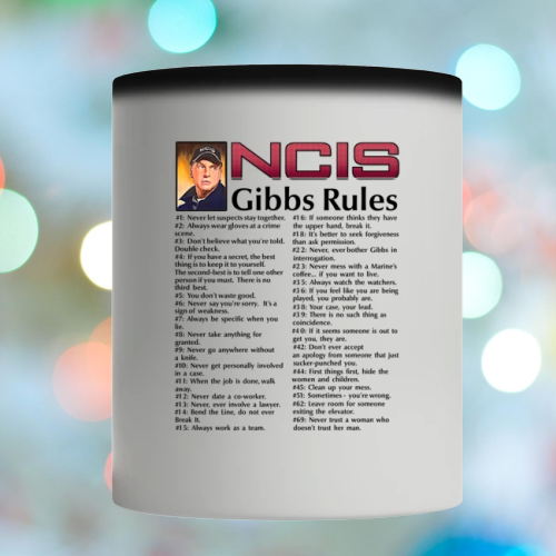 NCIS gibbs rules mug 2