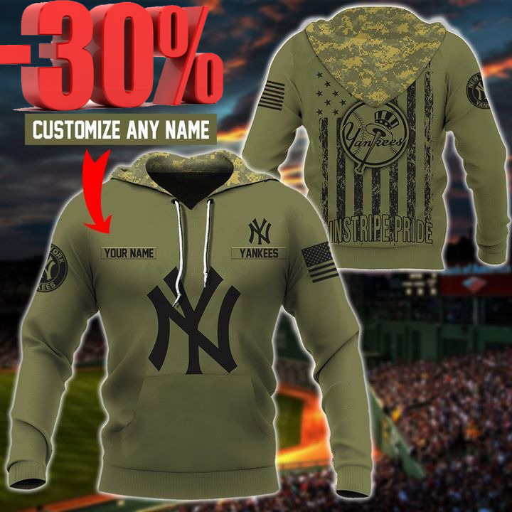 New York Yankees 3d customize name hoodie 2