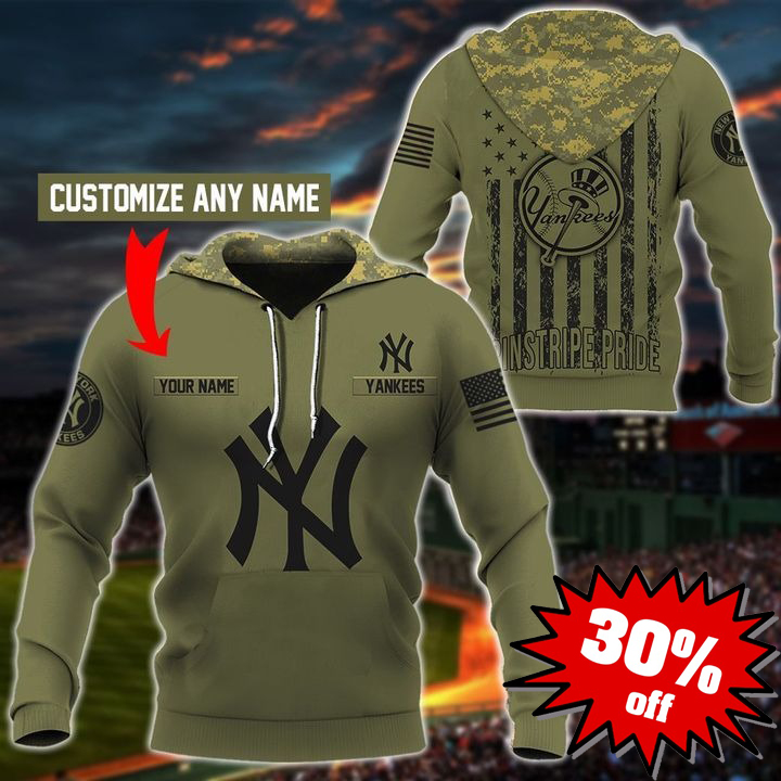 New York Yankees 3d customize name hoodie 3