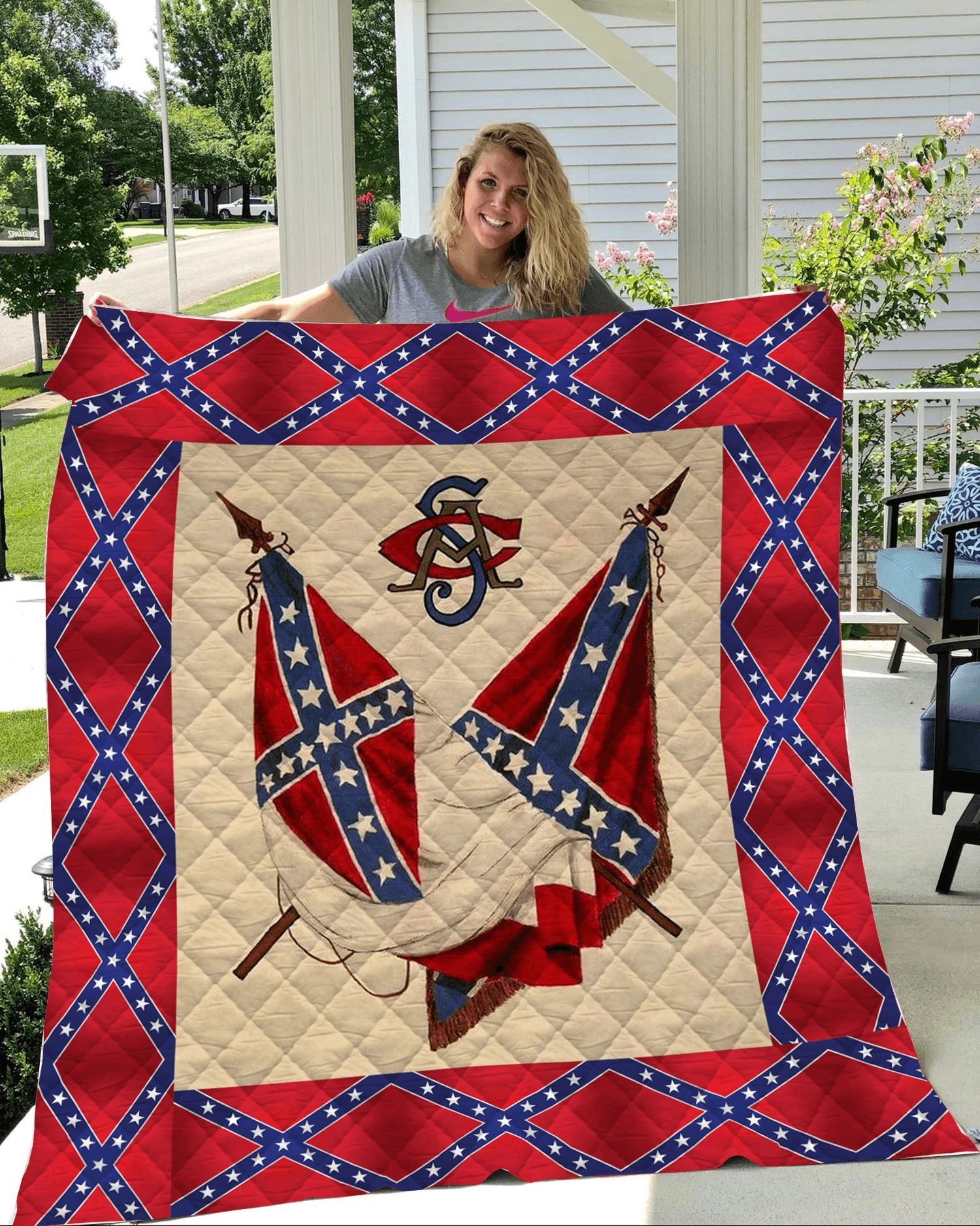 Redneck confederate flag quilt blankets