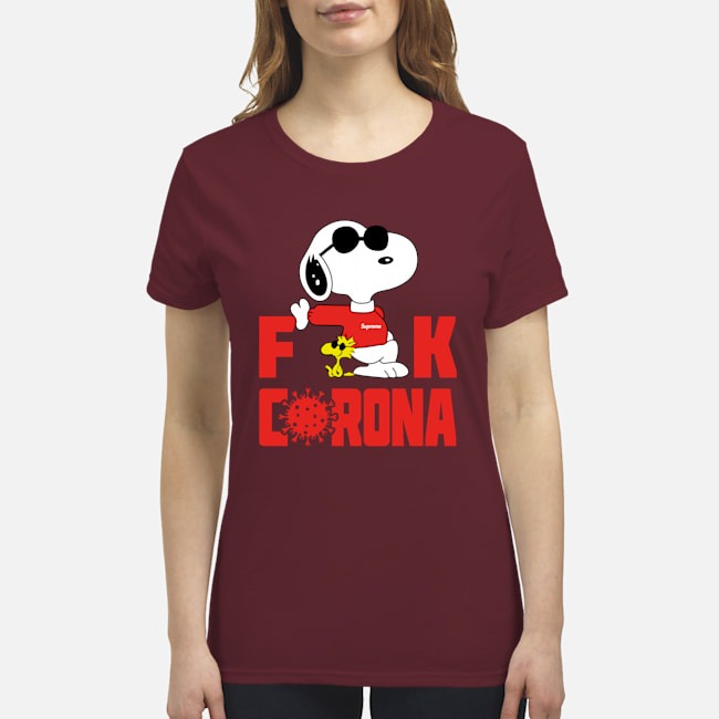 Snoopy fuck Corona premium women's shirt