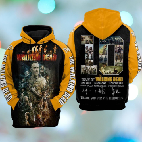 The Walking Dead 10th aniversary 2010 2020 3D Hoodie 3