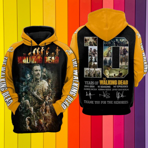 The Walking Dead 10th aniversary 2010 2020 3D Hoodie 2