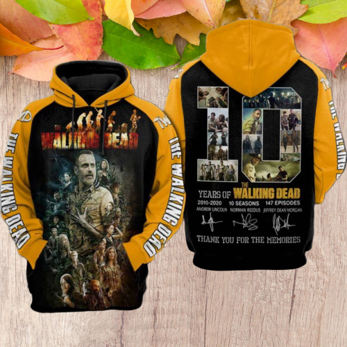 The Walking Dead 10th aniversary 2010 2020 3D Hoodie 4