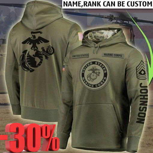 United States Marine Corps customize name 3d hoodie 2