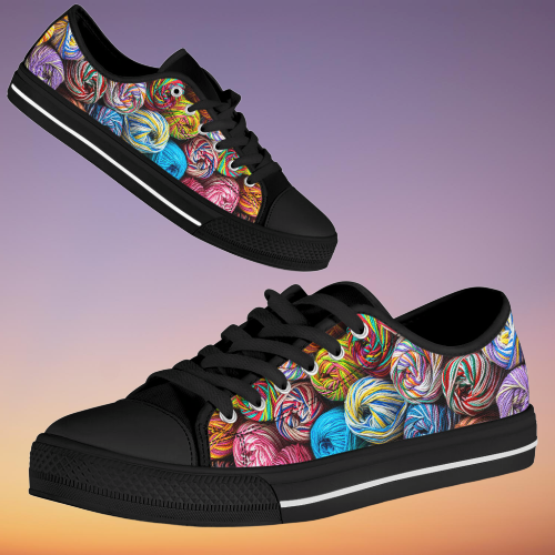 Yarn low top shoes 3
