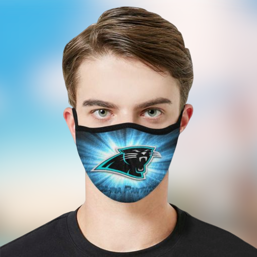 Carolina Panthers fabric face mask 2
