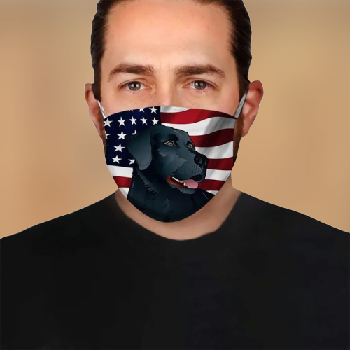 Labrador Retriever American Flag Fod Face mask 3