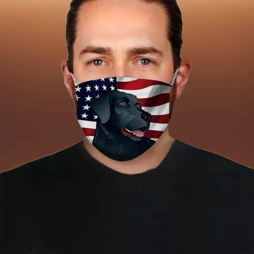 Labrador Retriever American Flag Fod Face mask 4