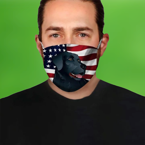 Labrador Retriever American Flag Fod Face mask 2