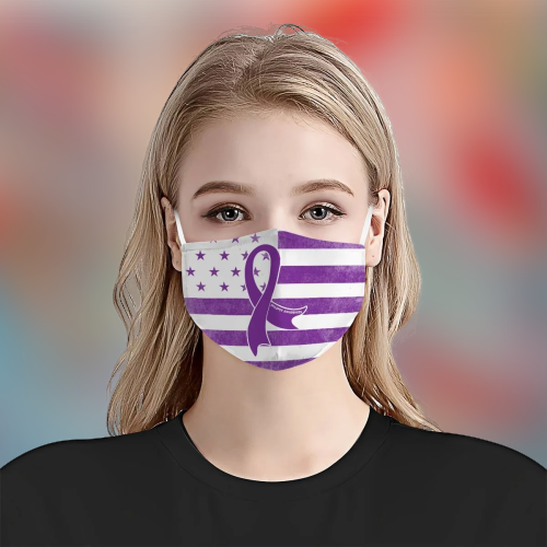 Epilepsy Awareness American Flag Fod Face mask 5