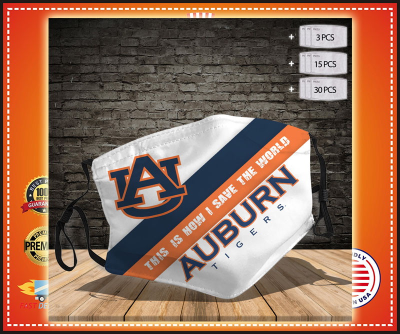 Auburn Tigers this is how I save the world Cloth Face Mask 2