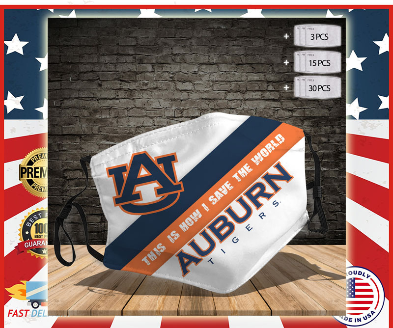 Auburn Tigers this is how I save the world Cloth Face Mask 3