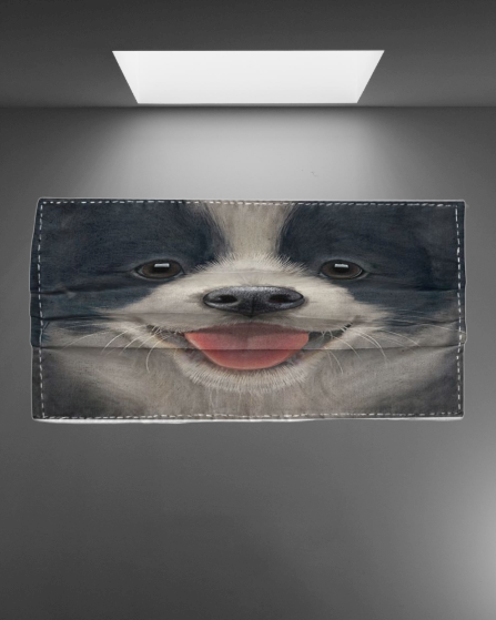 Border Collie cloth fabric face mask 3