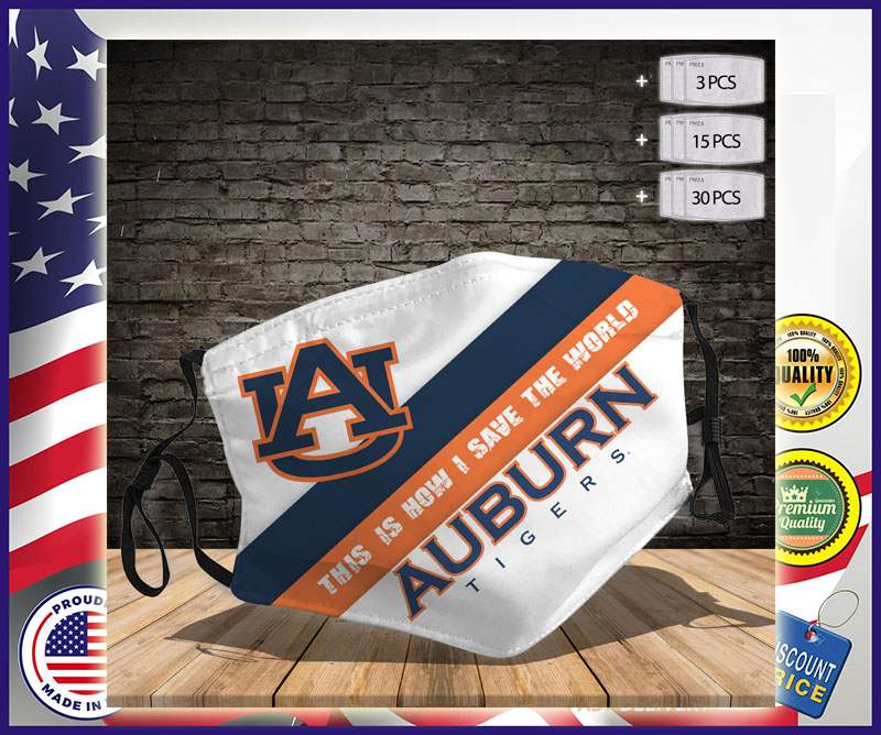 Auburn Tigers this is how I save the world Cloth Face Mask 4