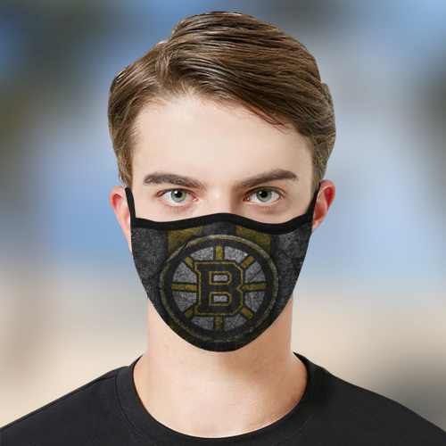 Boston Bruins hockey cloth fabric face mask 2