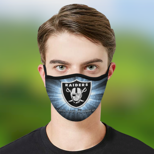 Oakland Raiders cloth fabric face mask 2