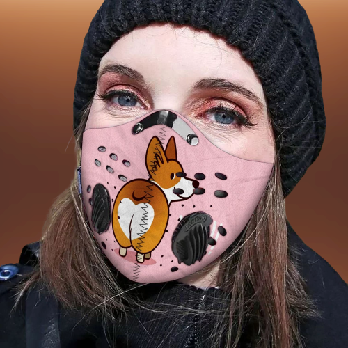 Corgi Filter Cloth Face mask 3