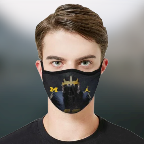 Michigan Wolverines fabric face mask 2