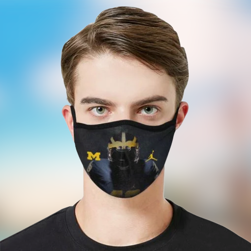 Michigan Wolverines fabric face mask 4