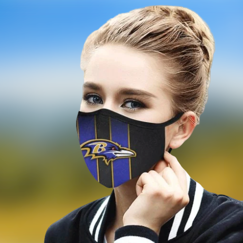 Baltimore Ravens cloth fabric face mask 2