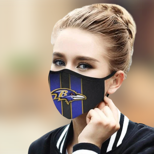 Baltimore Ravens cloth fabric face mask 3