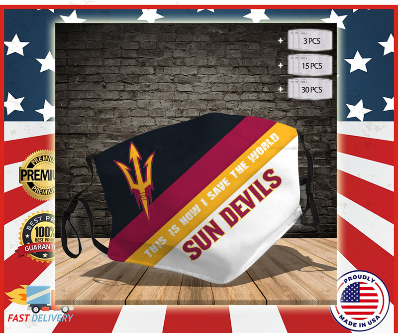 Arizona State Sun Devils football this is how I save the world Cloth Face Mask 2