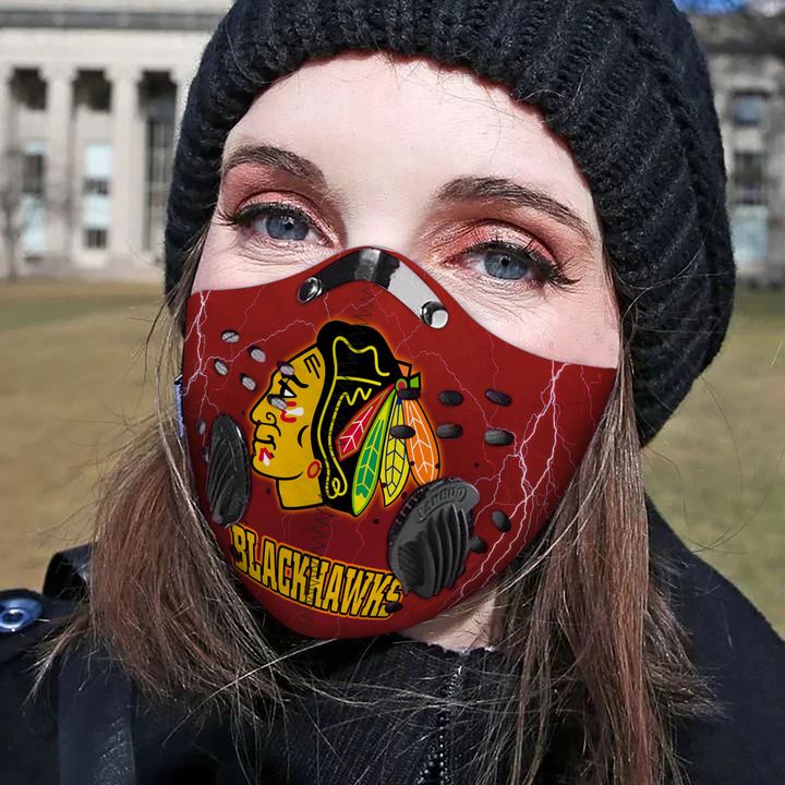 Chicago blackhawks filter face mask 5