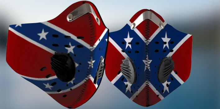 Confederate flag filter face mask 8