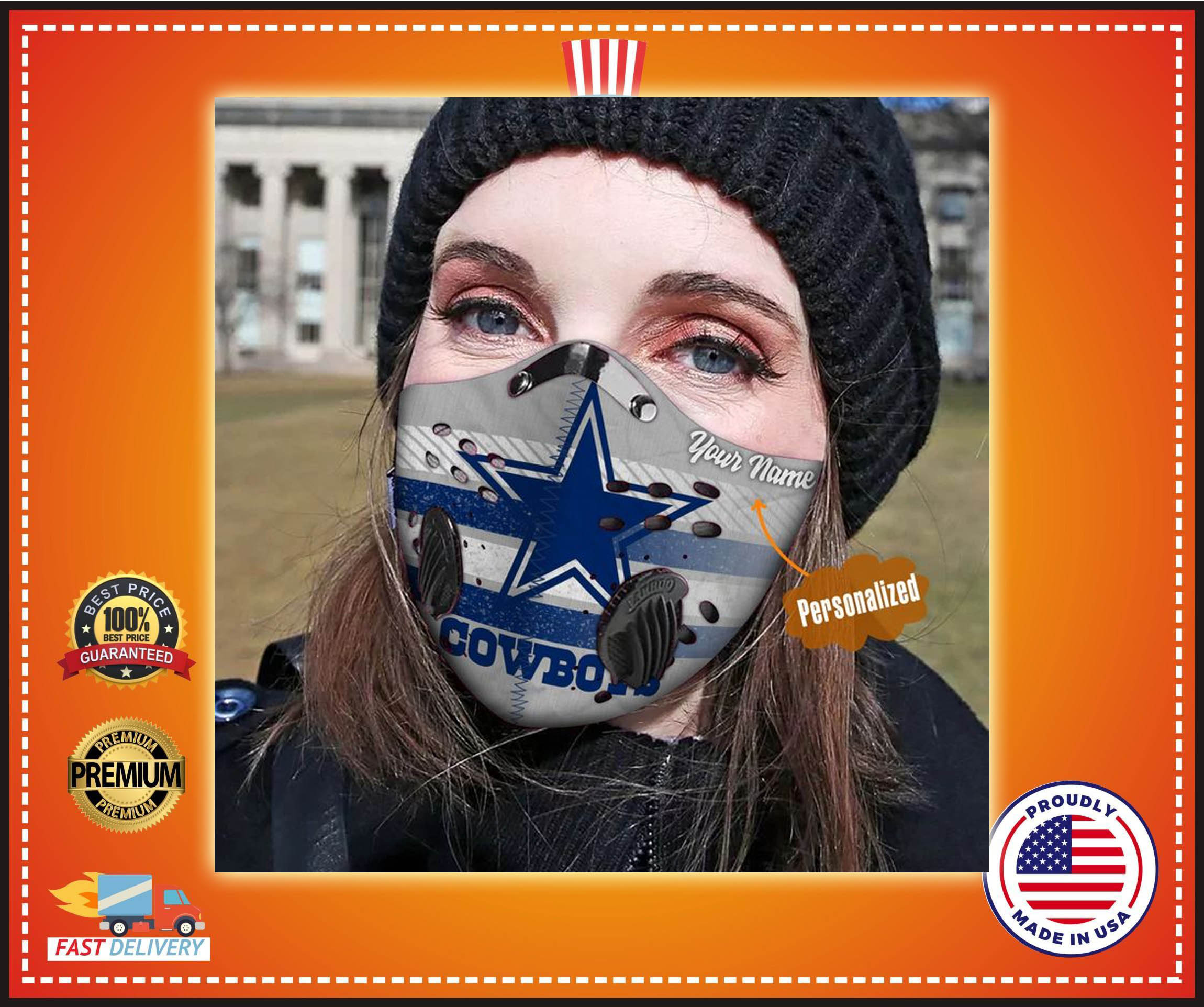 Dallas Cowboy custom Personalized name face mask 4