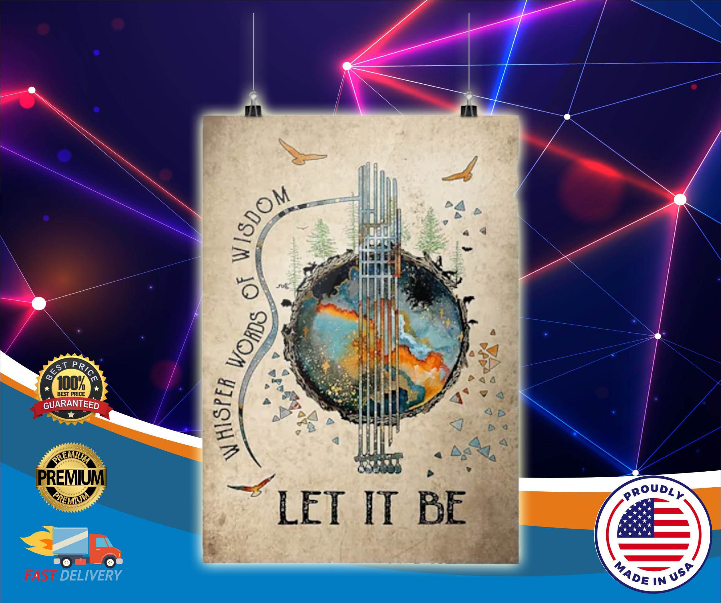 Guitar whisper words of wisdom let it be poster 4