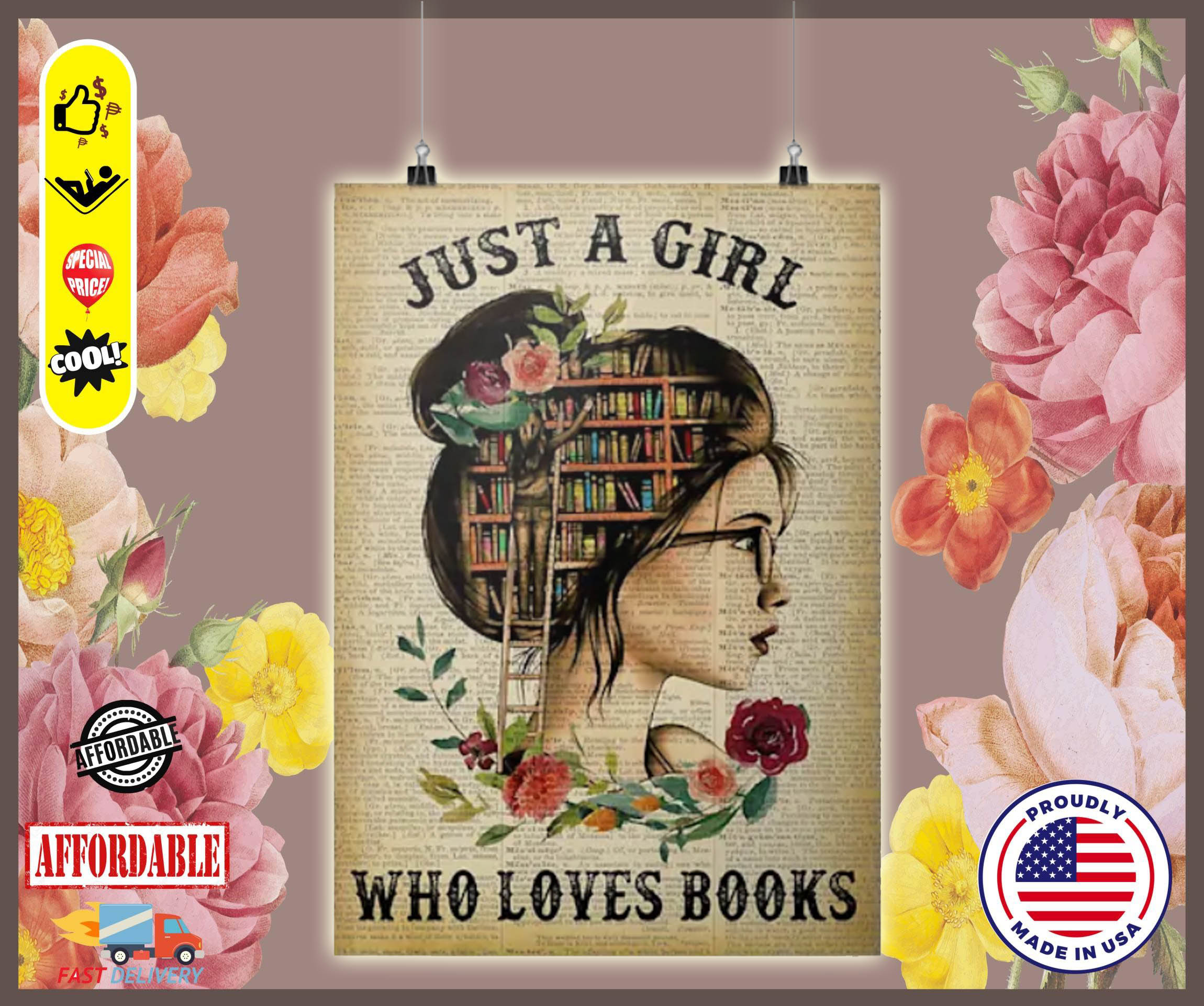 Just a girl who loves books posters