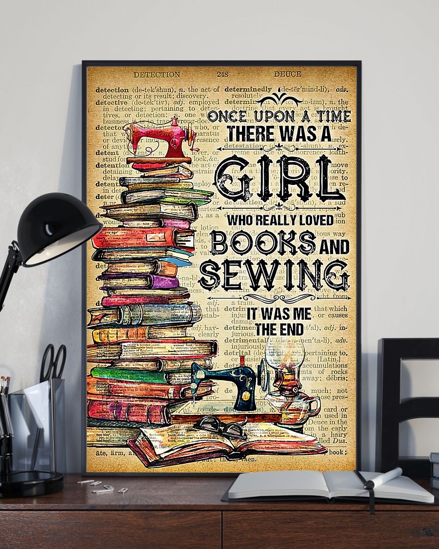 Once upon the time there was a girl who loves book and sewing poster 7