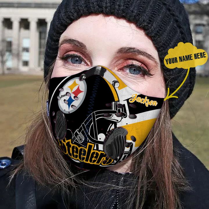 Pittsburgh Steelers custom Personalized name filter face mask 5