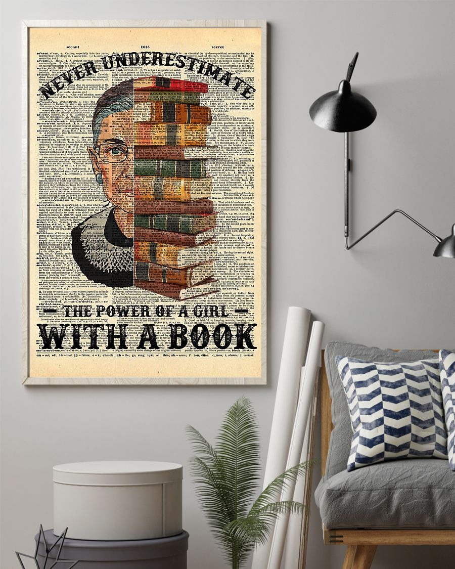 Ruth bader ginsburg Never Underestimate The Power Of A Girl Poster 2