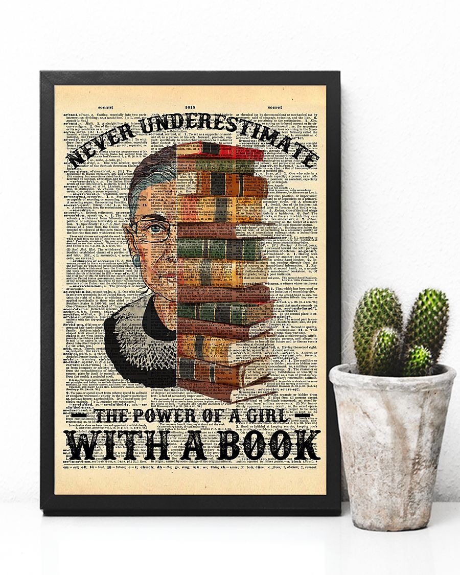 Ruth bader ginsburg Never Underestimate The Power Of A Girl Poster 4