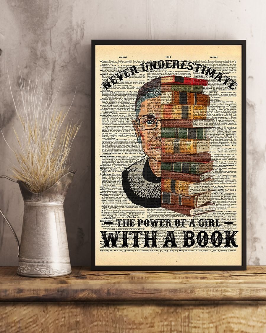Ruth bader ginsburg Never Underestimate The Power Of A Girl Poster 3