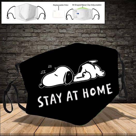Snoopy stay at home face mask 5