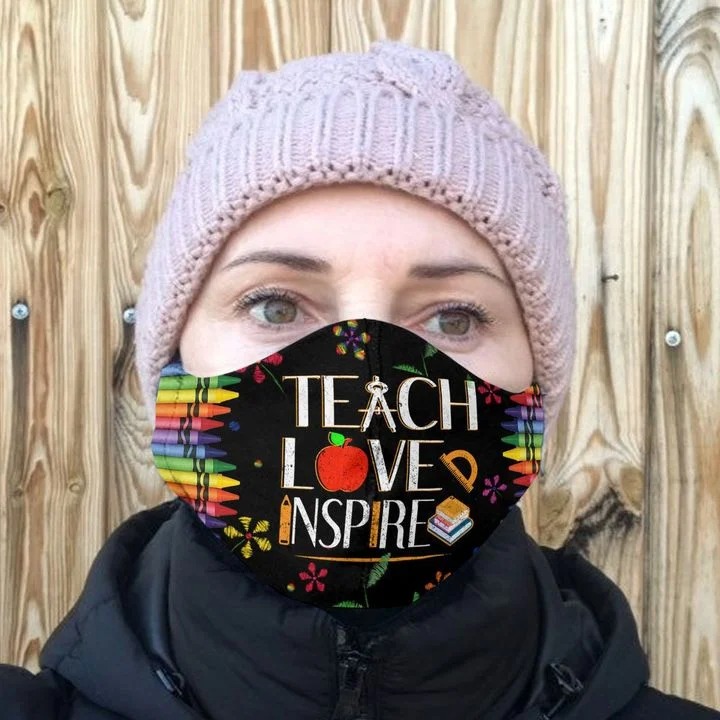 Teach love inspire face mask 6