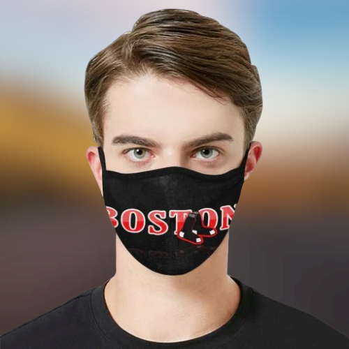 Boston Red Cloth Face Mask 1