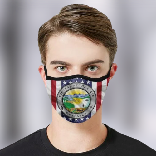 The seal of the state of Alaska Face Mask 1