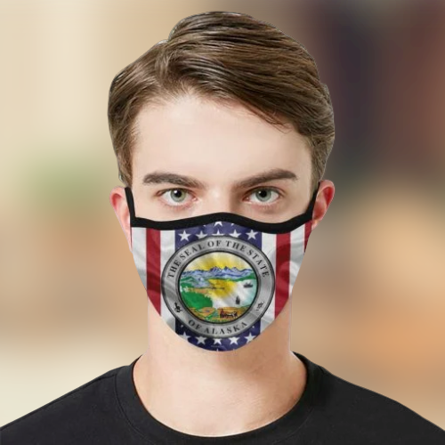 The seal of the state of Alaska Face Mask 3