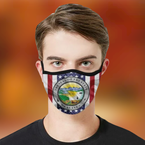 The seal of the state of Alaska Face Mask 2
