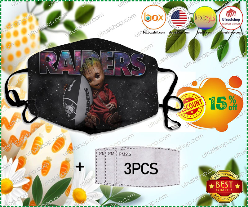 Baby Groot Oakland Raiders Face Mask 5