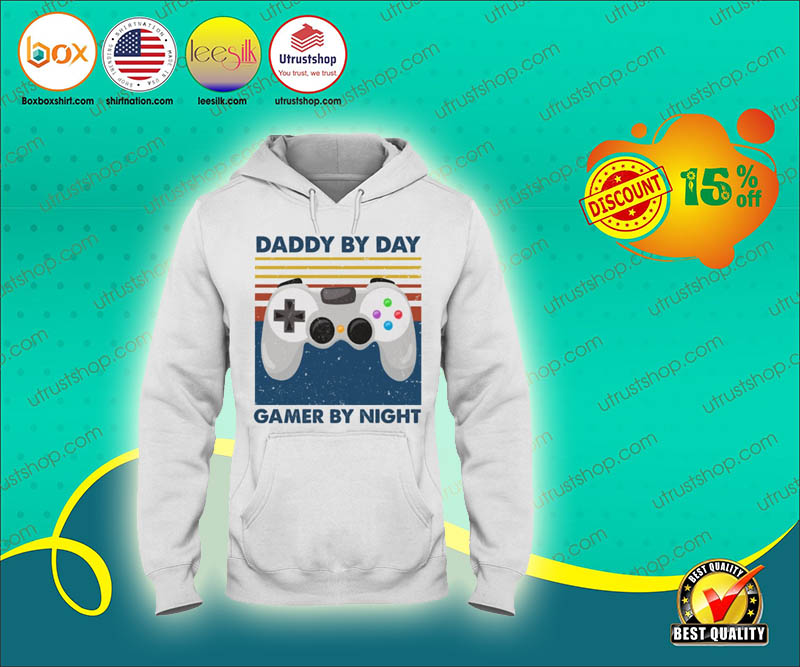 Daddy by day gamer by night shirt 2