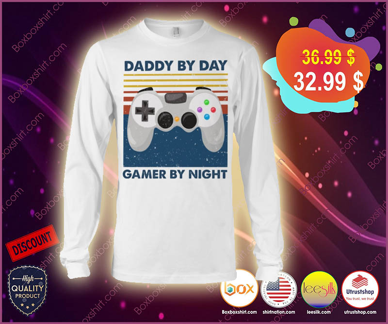 Daddy by day gamer by night shirt 3