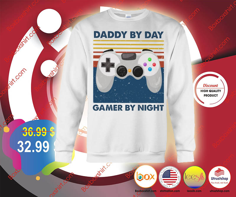 Daddy by day gamer by night shirt 4